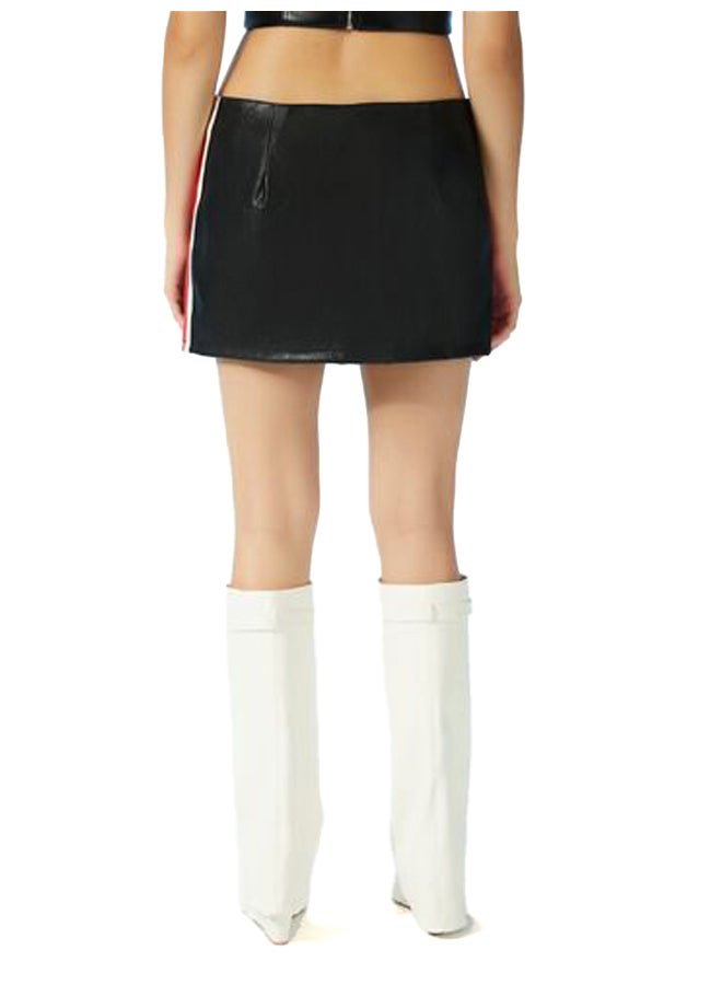 FOREVER 21 Faux Leather Striped Mini Skirt - Image 4