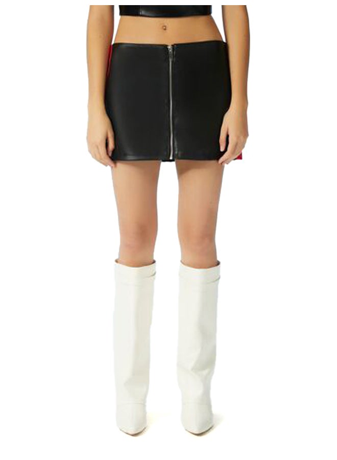 FOREVER 21 Faux Leather Striped Mini Skirt - Image 2