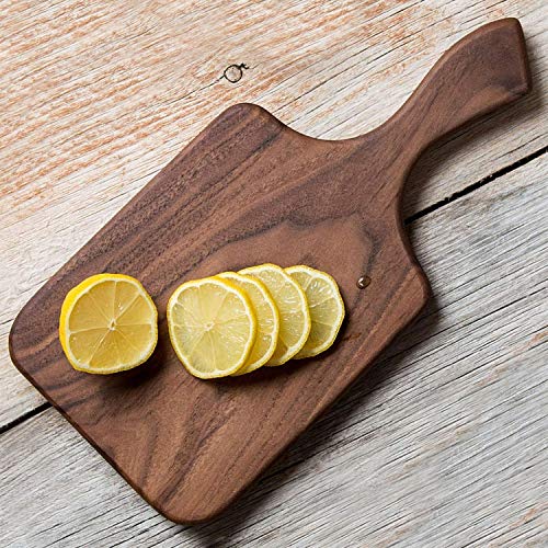Brazos Home Dark Walnut Wood Cutting Board for Kitchen, Seasoned, Chopping Board, Wood Cheese Board, Charcuterie Platter, Ideal for Serving or Chopping Fruit, Vegetables, Cheese or Meat, 11x6, Small - Image 3