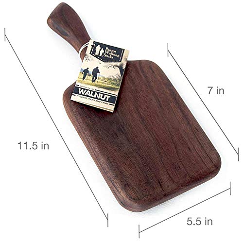 Brazos Home Dark Walnut Wood Cutting Board for Kitchen, Seasoned, Chopping Board, Wood Cheese Board, Charcuterie Platter, Ideal for Serving or Chopping Fruit, Vegetables, Cheese or Meat, 11x6, Small - Image 5
