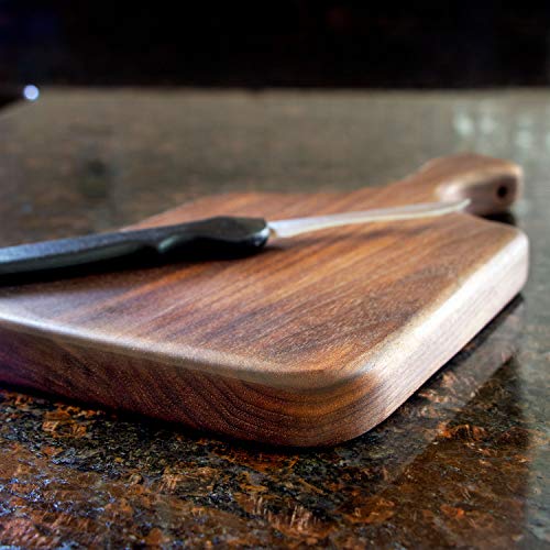 Brazos Home Dark Walnut Wood Cutting Board for Kitchen, Seasoned, Chopping Board, Wood Cheese Board, Charcuterie Platter, Ideal for Serving or Chopping Fruit, Vegetables, Cheese or Meat, 11x6, Small - Image 2