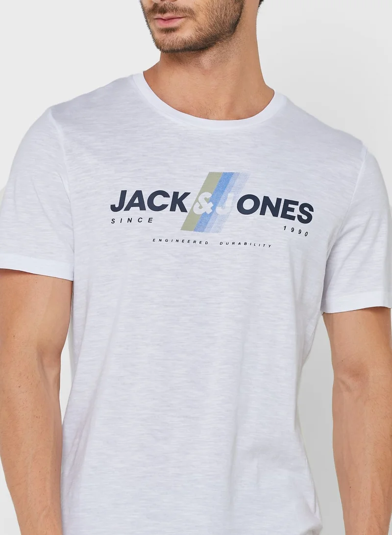 JACK & JONES Logo Crew Neck T-Shirt