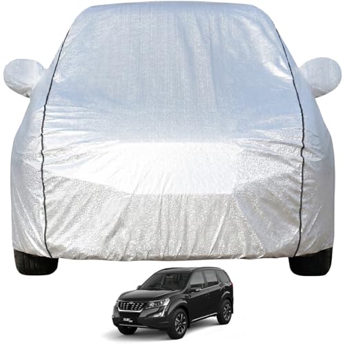 Pivalo Car Cover for XUV500 All Model & Years (2011-2021) 100% Waterproof with Mirror Pockets, Triple Stitched Bottom Elastic Dustproof Full Body Protection (Heat & UV Resistant, Silver) - Image 1