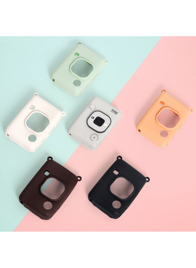 Generic Poly Instax Mini Liplay Protective Case Wear-resistant Soft Case Fit Camera Silicone-Color:White  - Image 2
