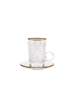 Villeroy & Boch 6-Piece Embroidery Gold Teacups  - Image 1