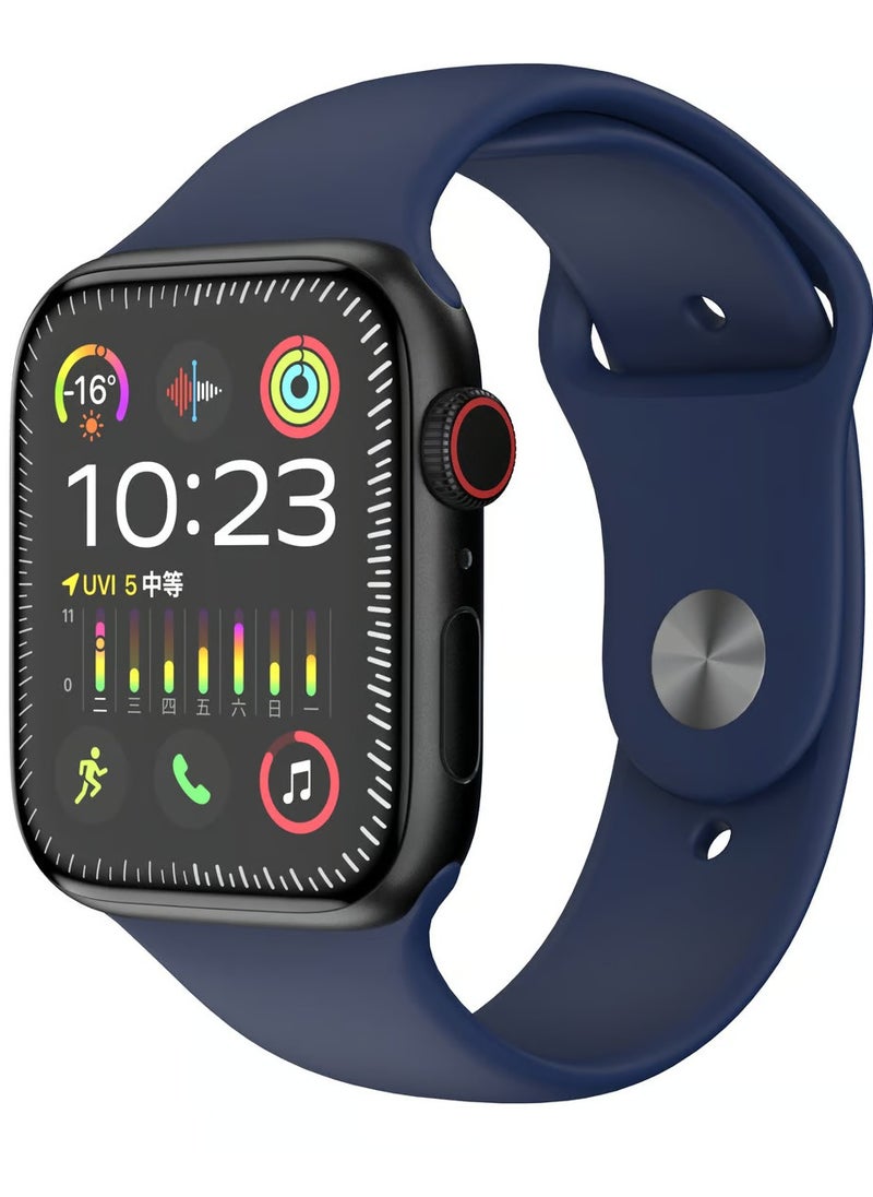 ikon - Smart Watch IK-W201C Blue, 2.01-Inch Full Touchscreen, Multiple Sports Modes, Health & Fitness Tracking, Digital Crown with Watch Face Switch, Compatible with Android & iOS - Image 1