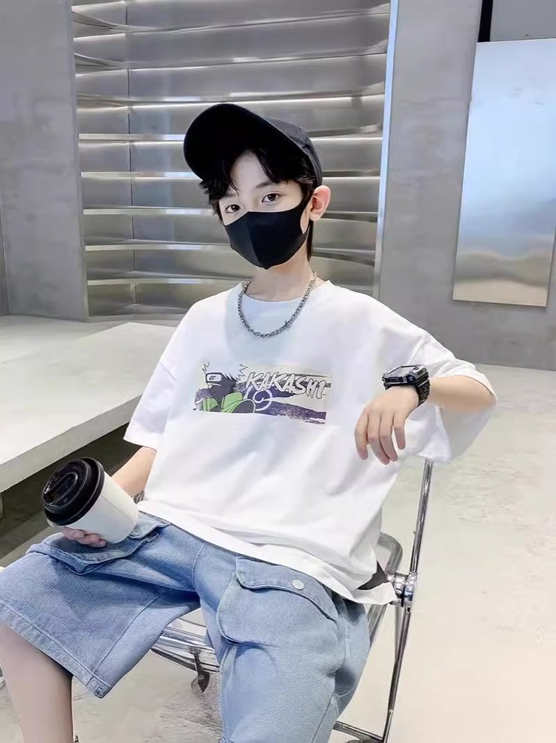 Boys' Pure Cotton Short-Sleeved T-Shirt Summer Wear 2026 New Style Kidsren'S Summer Style Boys' Sports Tops Trendy - Image 3