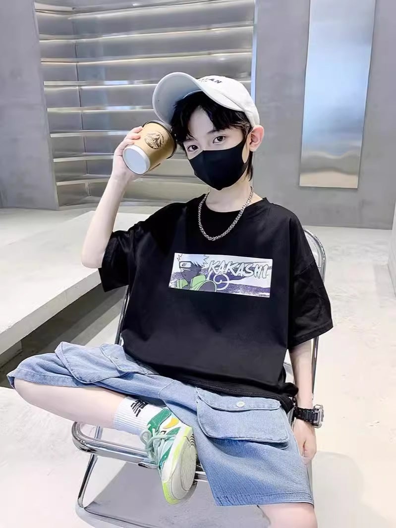 Boys' Pure Cotton Short-Sleeved T-Shirt Summer Wear 2026 New Style Kidsren'S Summer Style Boys' Sports Tops Trendy - Image 5