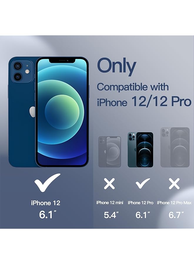 Jetech Silicone Case For Iphone 12 12 Pro 6.1 Inch Silky Soft Touch Full Body Protective Phone Case Shockproof Cover With Microfiber Lining Navy - Image 2