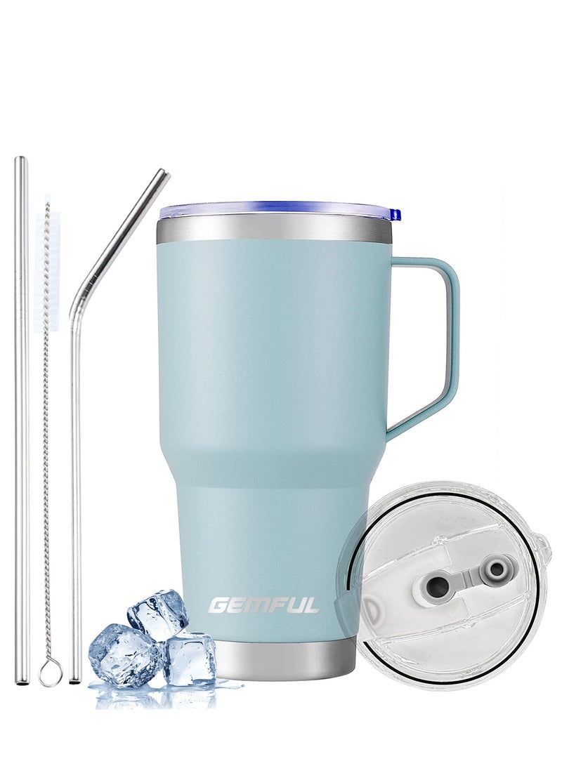 GEMFUL Stainless Steel Vacuum Insulated Tumbler (900ml) – Thermal Cold & Hot Drink Bottle with Handle – Ideal for Car, Home & Office - Image 1