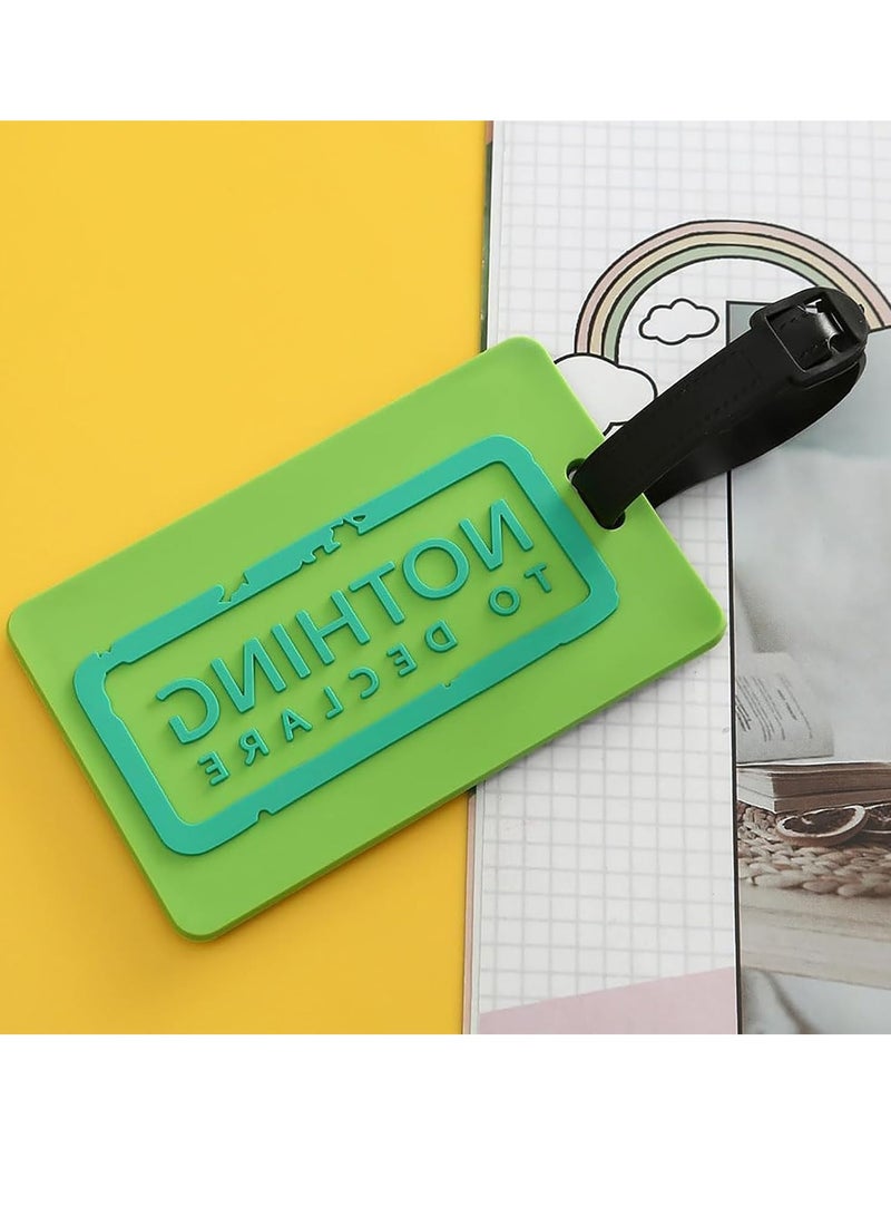 4 Pack Silicone Luggage Tags,Baggage Handbag Travel Suitcase Tags,Clear Luggage Tags,With Name Card,For Suitcases Cruise Accessories Cruise Essentials Must Haves - Image 4