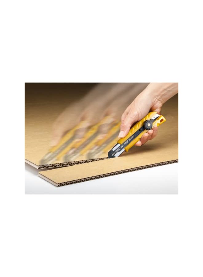 OLFA سكين أولفا 18 مم للاستخدام الثقيل (L-1) - سكين قطع متعددة الأغراض بعمق قطع مخصص مع مقبض مريح وشفرة قابلة للكسر، شفرات بديلة: أي شفرة أولفا 18 مم - Image 4