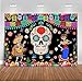 Mocsicka Mocsicka Day of The Dead Backdrop Mexican Fiesta Decorations Sugar Skull Dia DE Los Muertos Dress-up Party Supplies  - Image 2