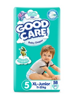 GOOD CARE 58 Piece Baby Diapers  XL Junior Size 5  - Image 2