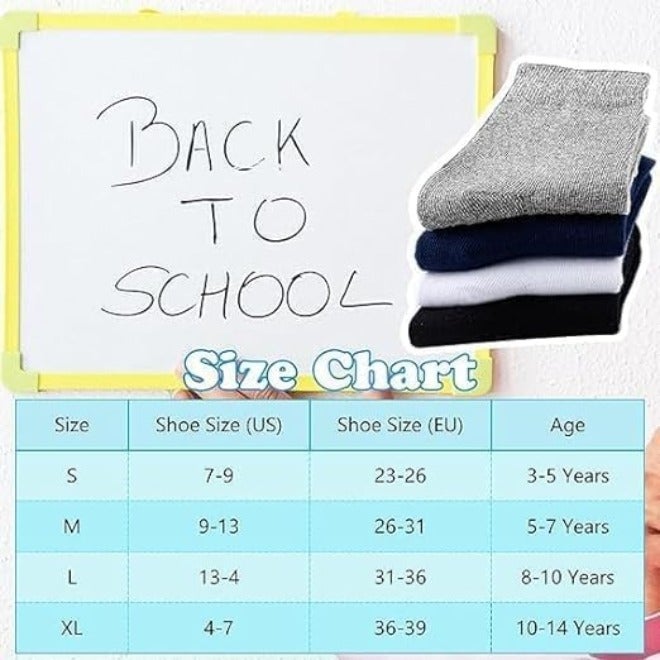 HZYH 6 Pairs Boys Girls Crew Socks, Seamless Cotton Socks, Girls' Half-Cushion Seamless Socks, Cute Socks, Ankle Socks, Unique Birthday Gifts Cute Socks, Size L - Image 2