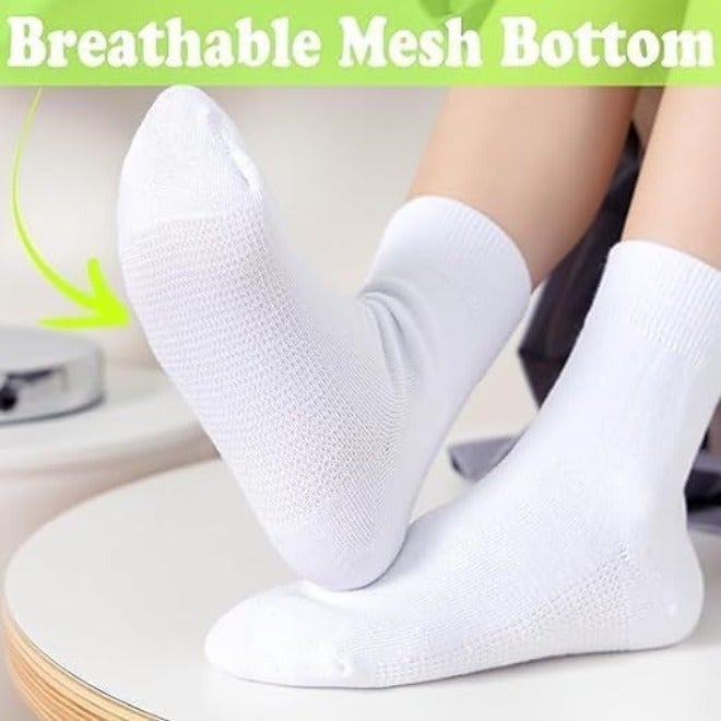 HZYH 6 Pairs Boys Girls Crew Socks, Seamless Cotton Socks, Girls' Half-Cushion Seamless Socks, Cute Socks, Ankle Socks, Unique Birthday Gifts Cute Socks, Size L - Image 4