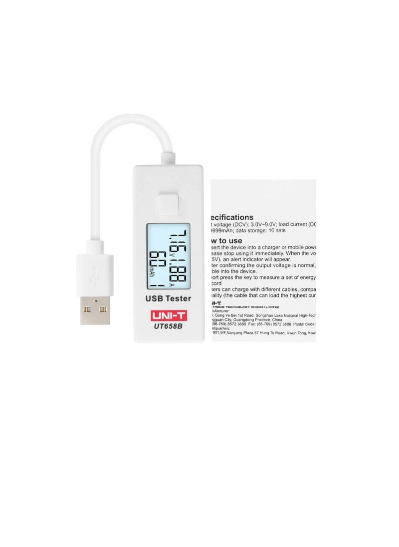 UNI-T UNI-T UT658B USB LCD Digital Voltage Current Meter U Disk Voltmeter Ameter Charging Capacity Tester DC3~9V 0~3.5A  - Image 3