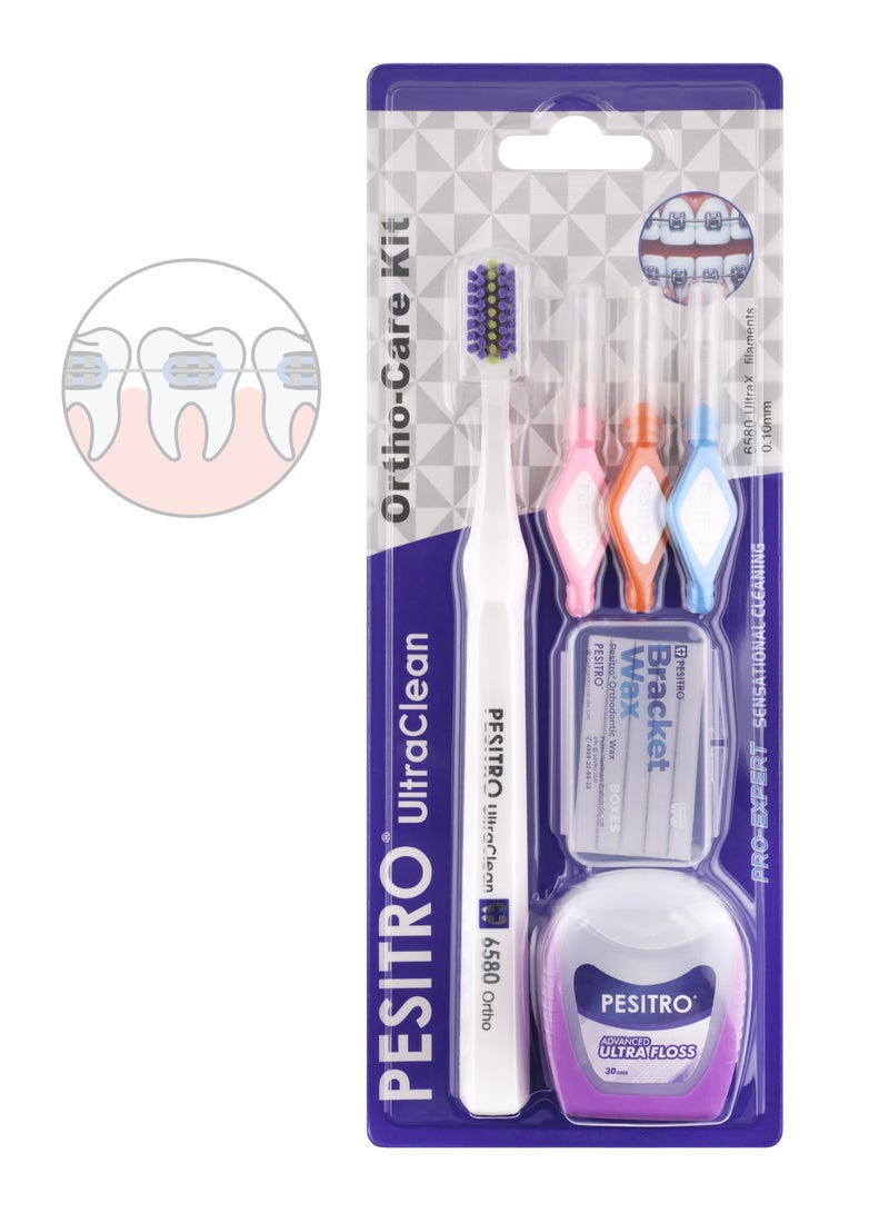 PESITRO Ortho Care Kit – Complete Oral Hygiene Kit for Braces, Orthodontic & Daily Care - Image 2