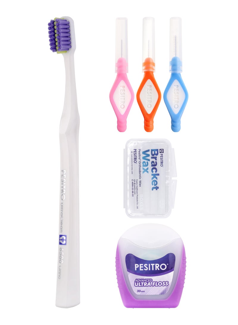 PESITRO Ortho Care Kit – Complete Oral Hygiene Kit for Braces, Orthodontic & Daily Care - Image 1