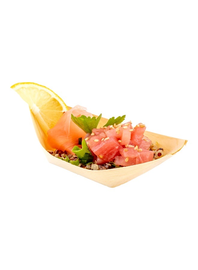 Restaurantware 3.5 x 2.3 Inch Food Boats, 200 Disposable Paper Food Boats- Heavy-Duty, Durable, Mini Paper Boats, For Snacks, Appetizers, Or Treats, Use At Parties Or Carnivals - Image 2
