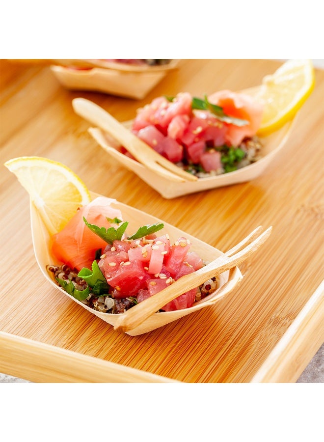 Restaurantware 3.5 x 2.3 Inch Food Boats, 200 Disposable Paper Food Boats- Heavy-Duty, Durable, Mini Paper Boats, For Snacks, Appetizers, Or Treats, Use At Parties Or Carnivals - Image 3