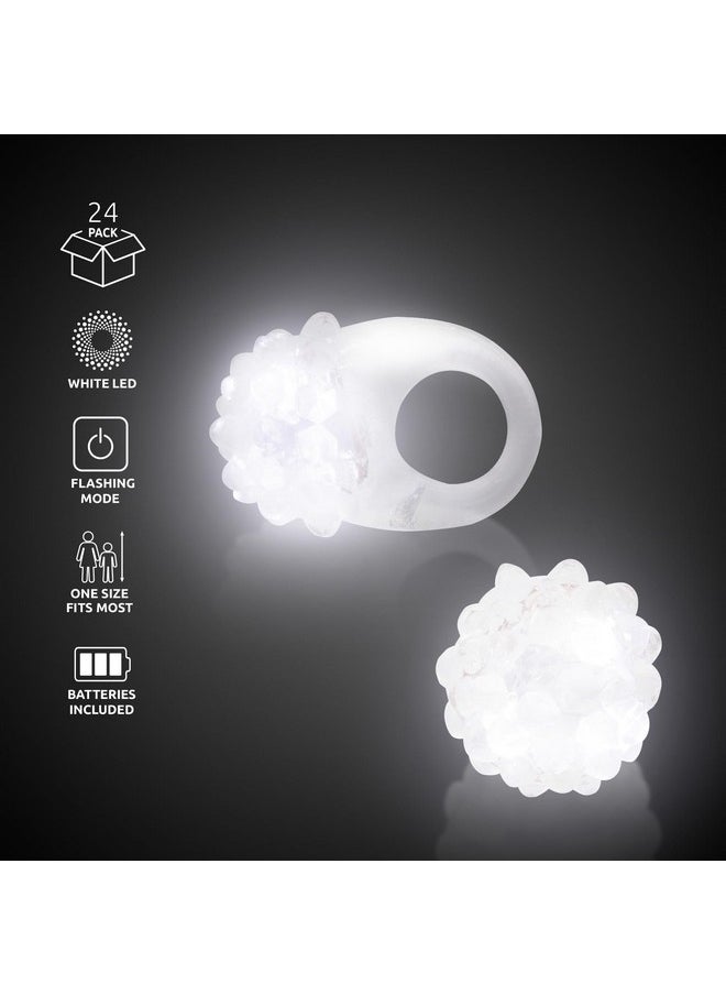 فان سينترال فان سنترال - عبوة من ٢٤ حلقة جيلي بومبي مضيئة بإضاءة LED بيضاء شفافة  - Image 2