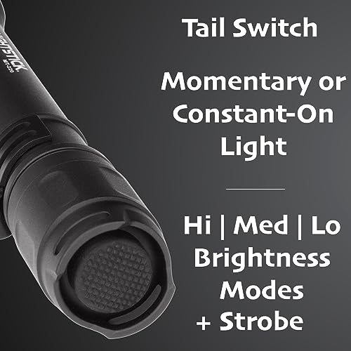Nightstick MT-220 Mini-TAC PRO Metal Multi-Function LED Flashlight-2 AA, 6-Inch, Black - Image 5