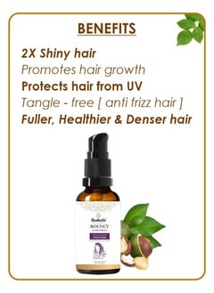 Guduchi Guduchi Ayurveda Bouncy Hair Serum, 30ml, Nourishing Hair Serum for Healthier & Thicker Hair, Infused with Rosemary Oil, Avacado Oil, Jojoba Oil, Argan Oil and Hair Growth for Men Women, Pack of 1  - Image 3