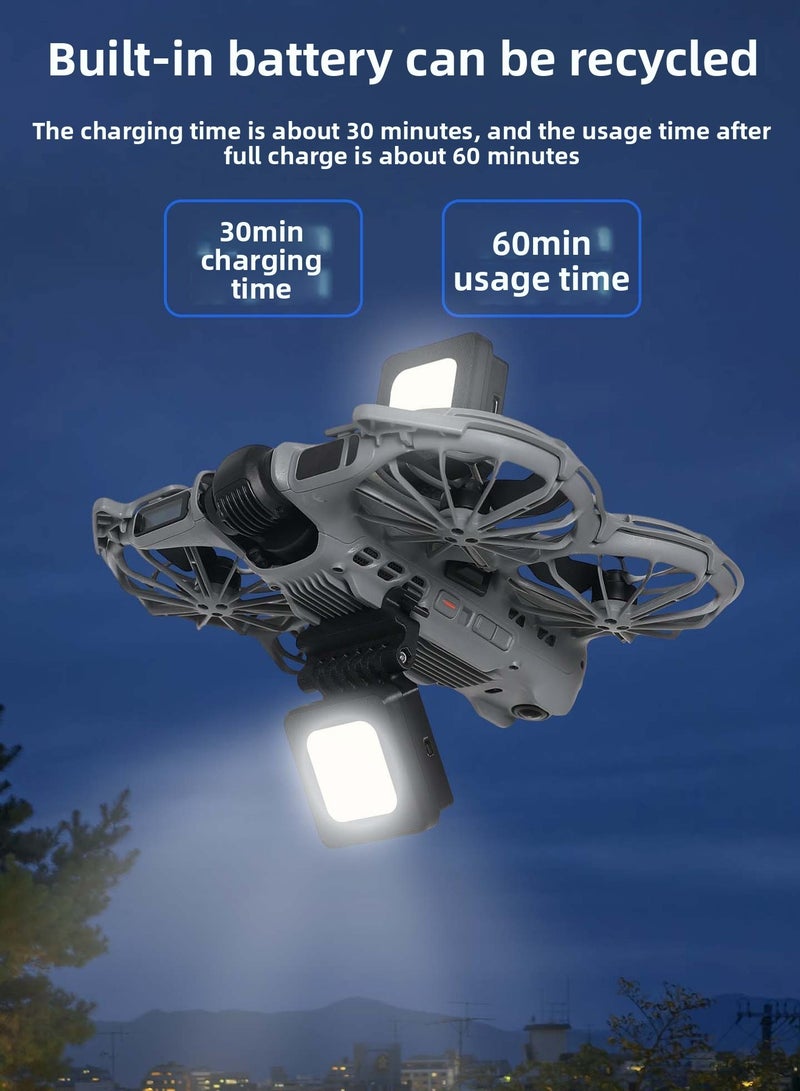 For DJI Neo 2 Drone Night Lights, 2-Pack Up/Down LED Lamps, 3 Modes Adjustable, Rechargeable Protective Night Flight Lights - Image 4