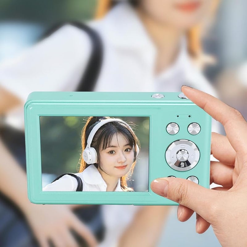 Green Kids Digital Camera 56MP 1080P Vlogging Camera 8X Zoom Autofocus 2 8in Screen Gift - Image 3