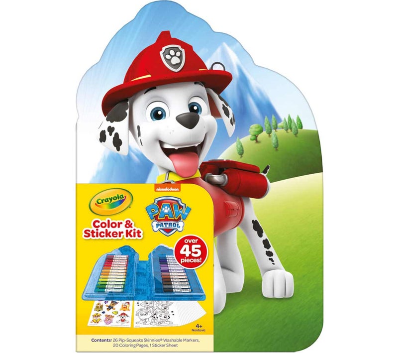 Crayola PAW Patrol Colour & Sticker Kit (45+ Pieces) - Image 1