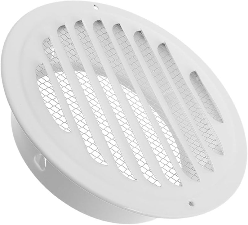 White Stainless Steel Flat Head Range Hood Vent Cover Kitchen Exhaust Ventilation System Protection - Image 1