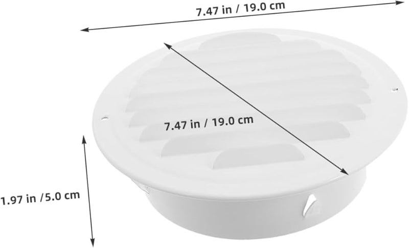 White Stainless Steel Flat Head Range Hood Vent Cover Kitchen Exhaust Ventilation System Protection - Image 3