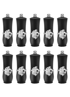 Generic 10Pcs Reusable Empty Lipstick Tubes for DIY Custom Lipstick and Lip Balm Black Color  - Image 1