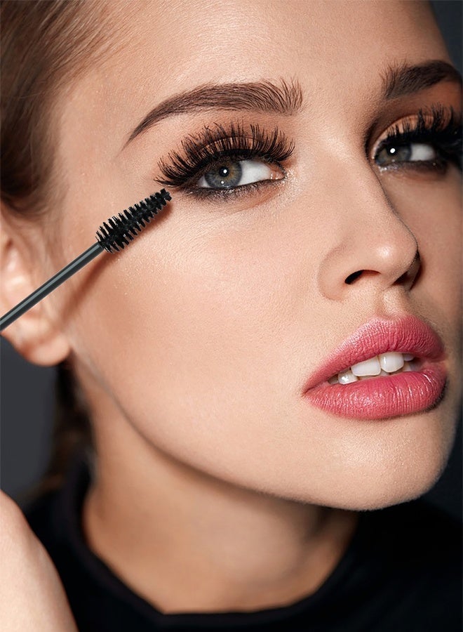 50Pcs Disposable Mascara Wands, Black Eyelash Applicator Brushes, Disposable Spoolie Brushes for Eyelash Extensions & Makeup - Image 4
