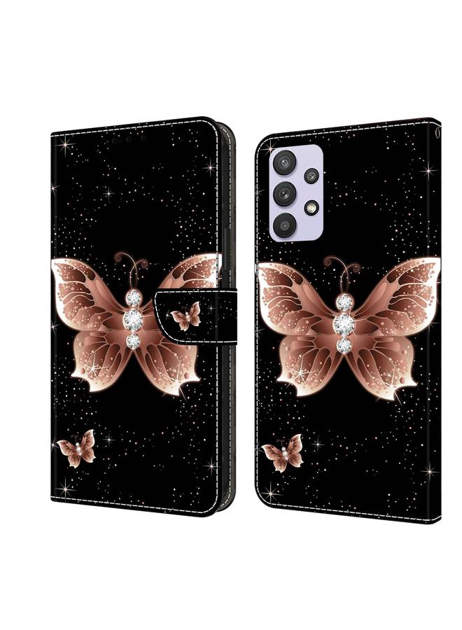 اس-توب جراب لهاتف Samsung Galaxy A32 5G جراب هاتف جلدي كريستالي ثلاثي الأبعاد مقاوم للصدمات - Image 1