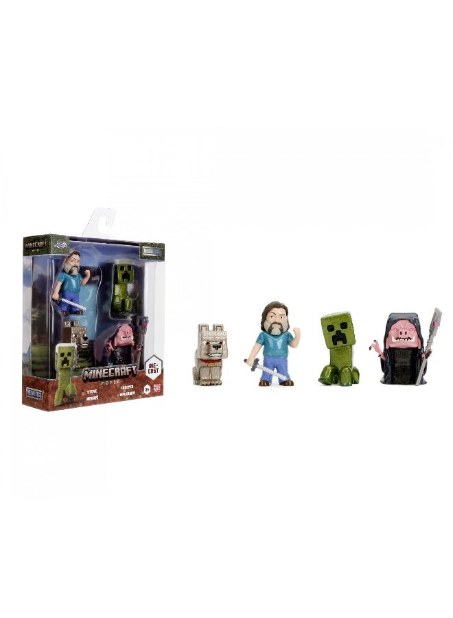 JADA Metalfigs Minecraft The Movie Die-Cast Figures Set (6.5 Cm, Pack Of 4) - Image 1