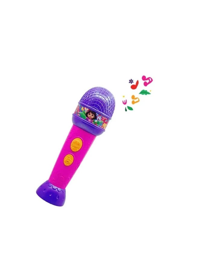Dora the Explorer Rockin’ Ritmo Microphone Musical Toy (20 cm, Pink/Purple) - Image 2