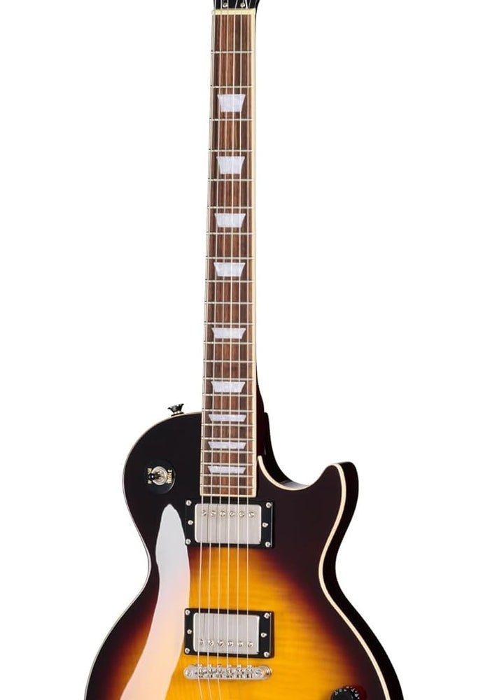 Epiphone Inspired By Gibson Les Paul Tribute Plus Electric Guitar, Vintage Sunburst - Image 1