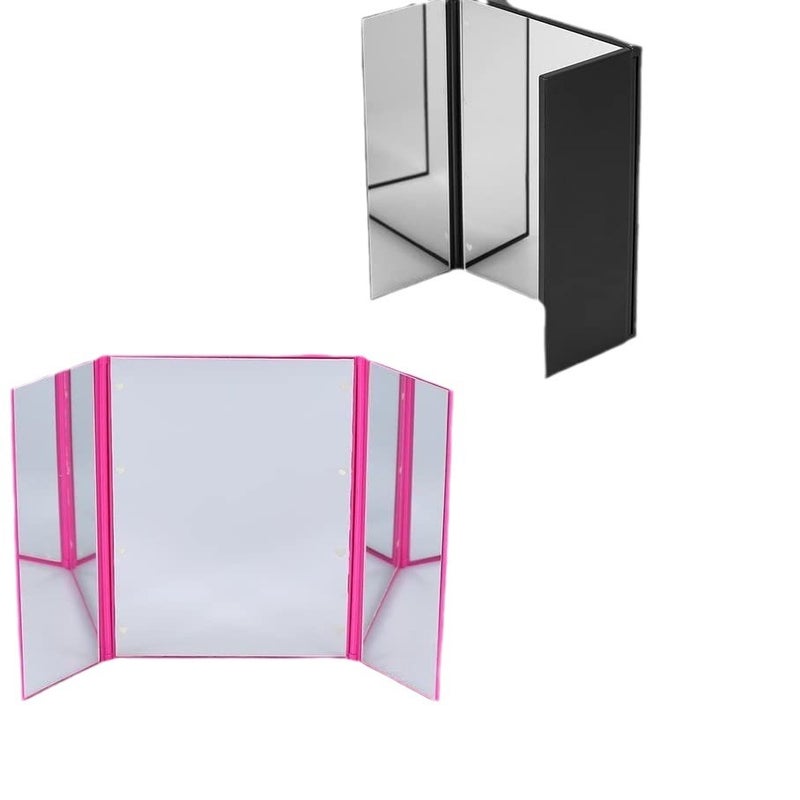 Japanese Led Three-Sided Folding Makeup Mirror 70% Off Mirror Portable Vanity Mirror Desktop Folding Led Makeup Mirror - Image 5