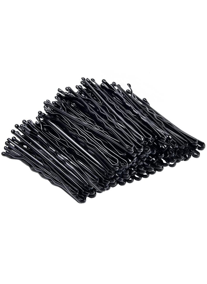 esowemsn 100pcs Hair Bobby Pins Black Metal Hair Pins Kit Hair Clips Secure Hold Bobby Pin Clips Accessories for Women Girls and Hairdressing Salon 