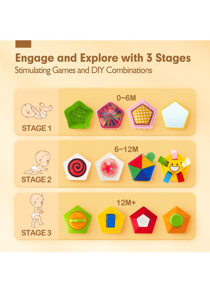 Sensory Busy Board Toy for Toddlers Age 1-3 Montessori Learning Activity Cube Gifts for Boys and Girls Perfect for Birthdays and Travel - Image 4