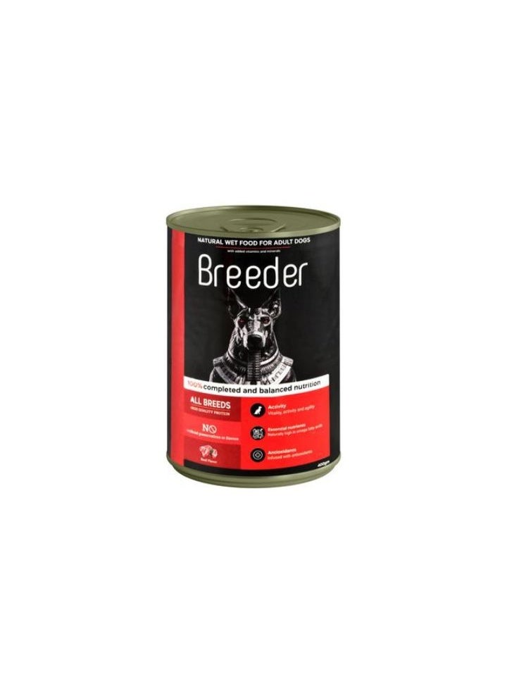 Breeder Cans Dog Food Beef 400g Pack of 6 - Image 2
