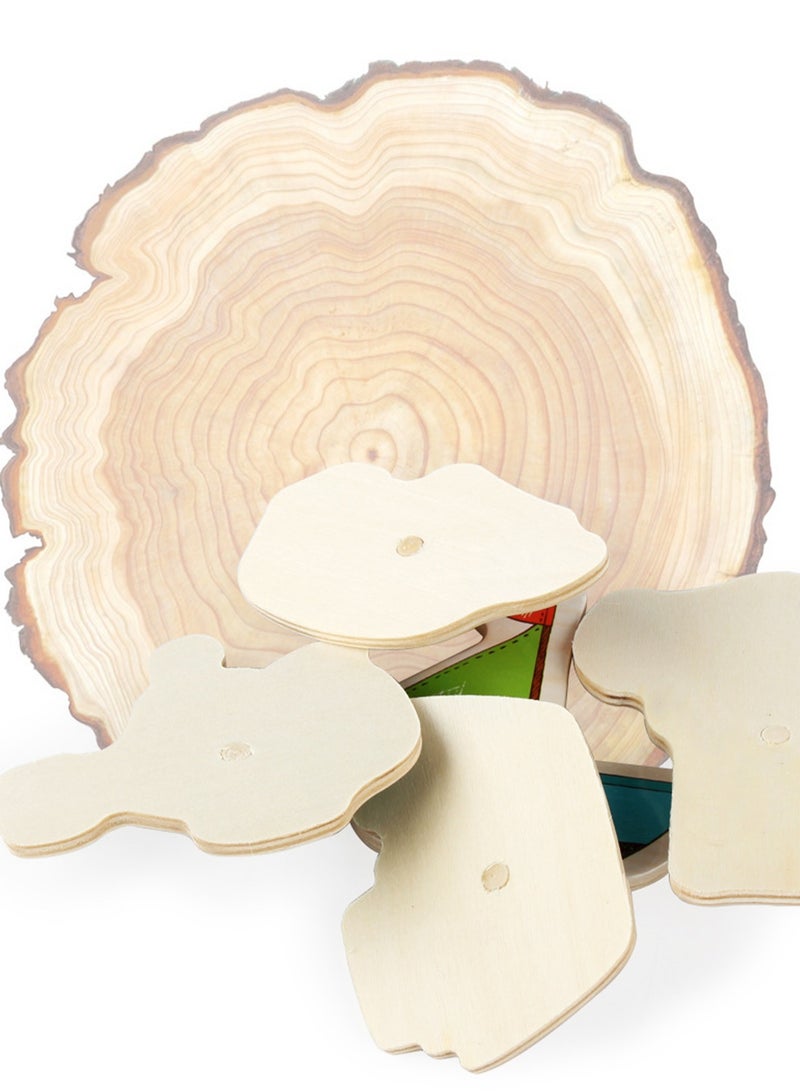 ألغاز الصور المقطوعة من سلسلة النقل الكرتونية الخشبية التعليمية للأطفال، حقيبة هدايا مناسبة للأطفال - Image 2