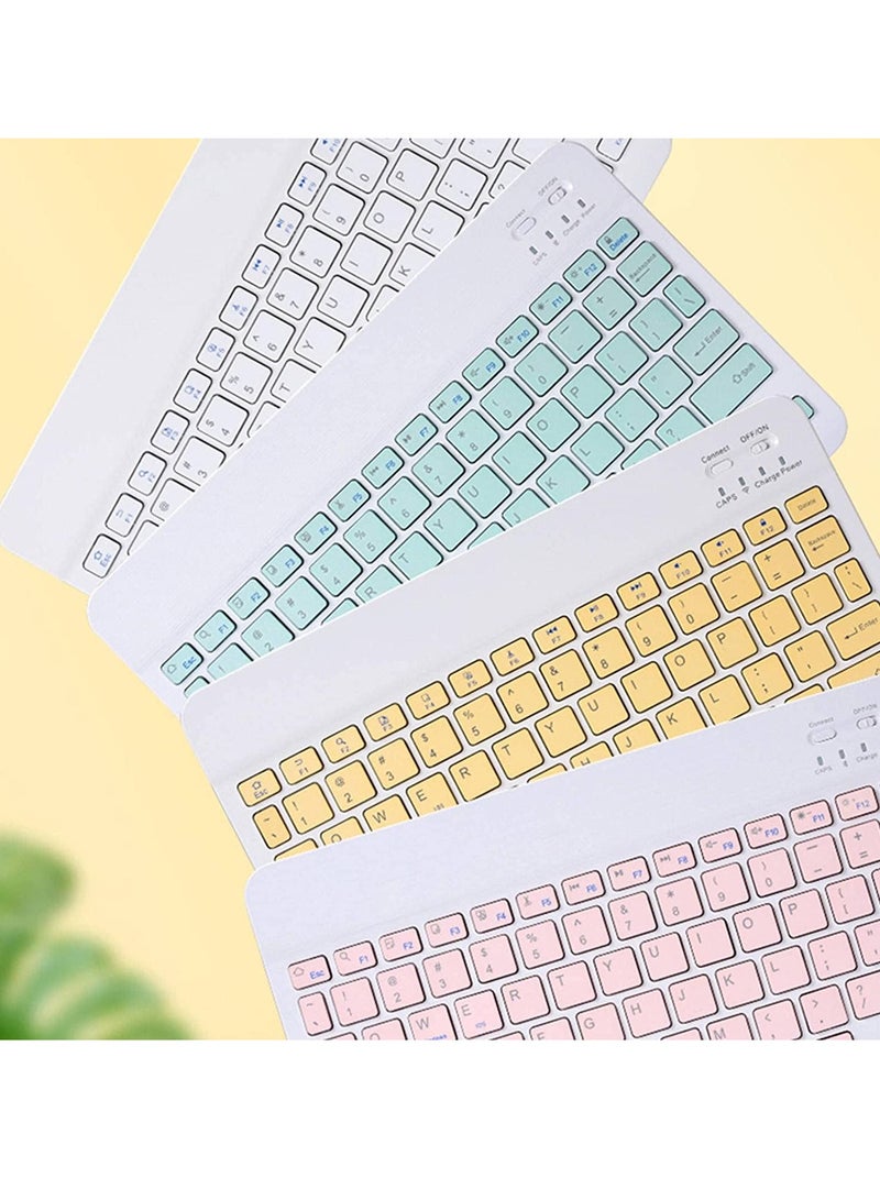 Wireless Bluetooth Three System Universal Mobilephone and Tablet Keyboard with Mouse Set - English Pink - Image 3