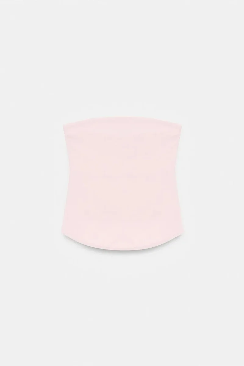Dilvin Blush Pink DILVIN Women’s Strapless Crop Bandeau Top for Women | Best Price UAE