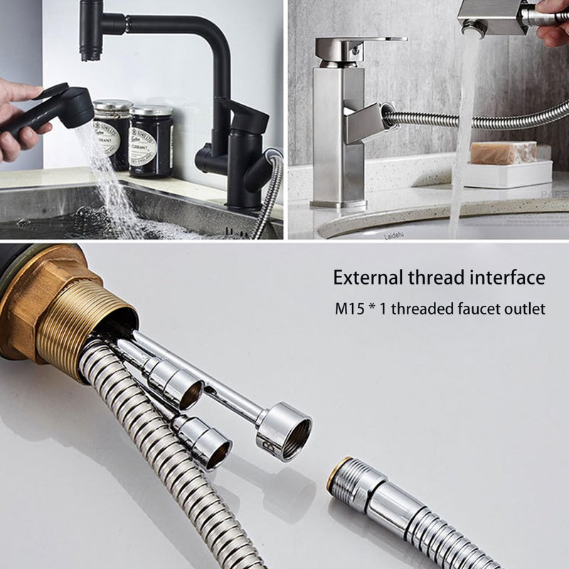 phyxon Spray Hose for Kitchen Faucets, Pull Down Replacement, Kitchen Sink Faucet Pull-Out Spray Replacement Hoseï¼Œ 59-inch Chrome Finish - Image 5
