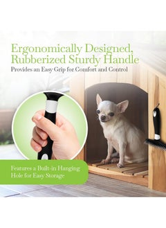 fuller brush Fuller Brush Undercoat Pet Rake - 33 Sturdy Tapered Steel Pins Inset into Polypropylene Head - Ergonomically Designed Rubberized Handle - Reduce Tangles, Remove Loose Undercoat for Shed-Free Groom  - Image 4