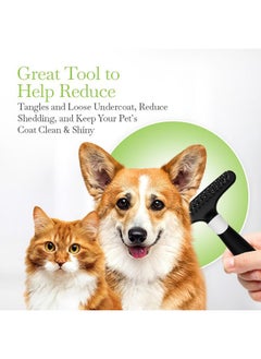 fuller brush Fuller Brush Undercoat Pet Rake - 33 Sturdy Tapered Steel Pins Inset into Polypropylene Head - Ergonomically Designed Rubberized Handle - Reduce Tangles, Remove Loose Undercoat for Shed-Free Groom  - Image 3