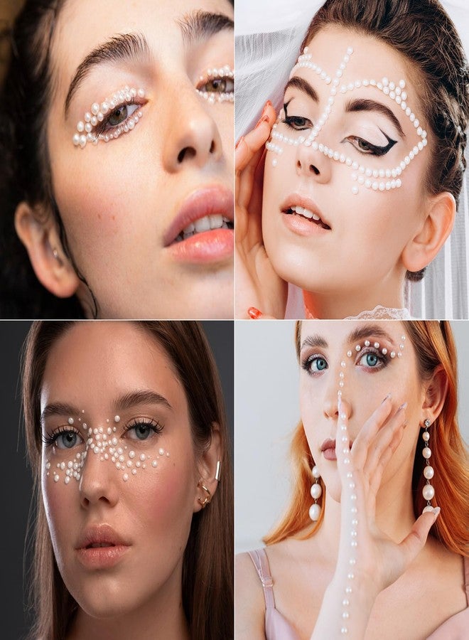 Naler 1830pcs Self Adhesive Pearl Stickers, White Pearl Stickers, Gems Pearls for Crafting, Gem Decorations for Nails Art, Make up and Scrapbook Decorations - Image 4